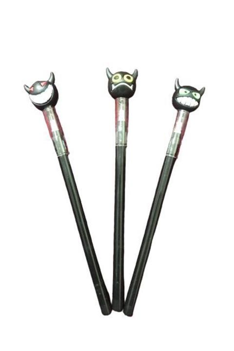 Esmay Kara Kedi Figürlü Yumurtlayan Kalem 3 Adet