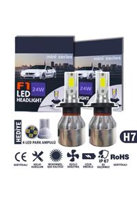 C9 F1 H7 Mini Kar Beyazı Led Xenon Far Led Zenon Ampulü Şimşek Etkili 6500k 6400lm