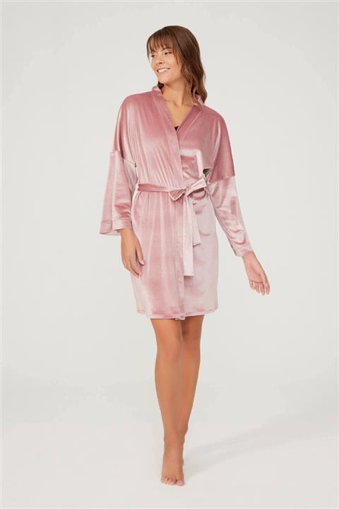 Cottonhill Pudra Kadife Kadın Sabahlık