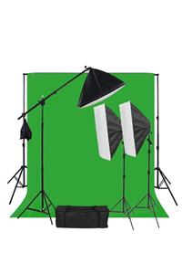 Deyatech Full Set (yeşil Fon+stand+softbox Set)