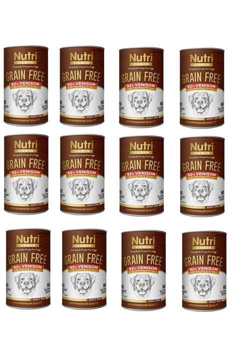 Nutri Canin Tahılsız Geyik Etli Köpek Konserve 400 Gr. X 12 Adet