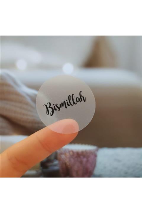MuslimWalk Bismillah Şeffaf Sticker Seti #29
