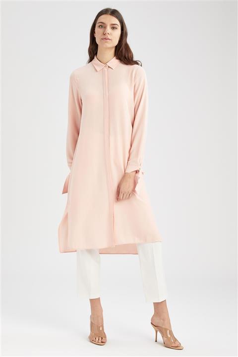 DeFacto Regular Fit Uzun Gömlek Tunik