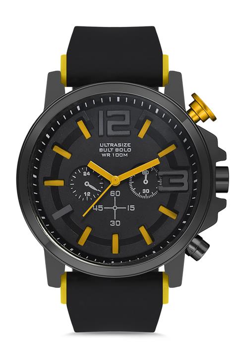 Aqua Di Polo 1987 Plastik / Silikon Syah Erkek Kol Saati Apwr010002