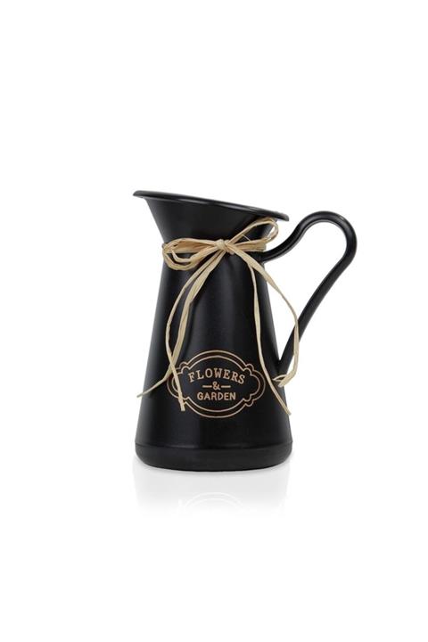 HİLALSHOP Italyan Vazo Saksı - Masa Boyu Saksı Siyah