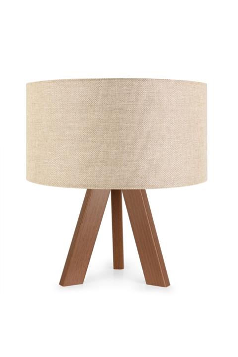 HOMİNG Pratik Üç Ayaklı Ahşap Abajur AYD-1360