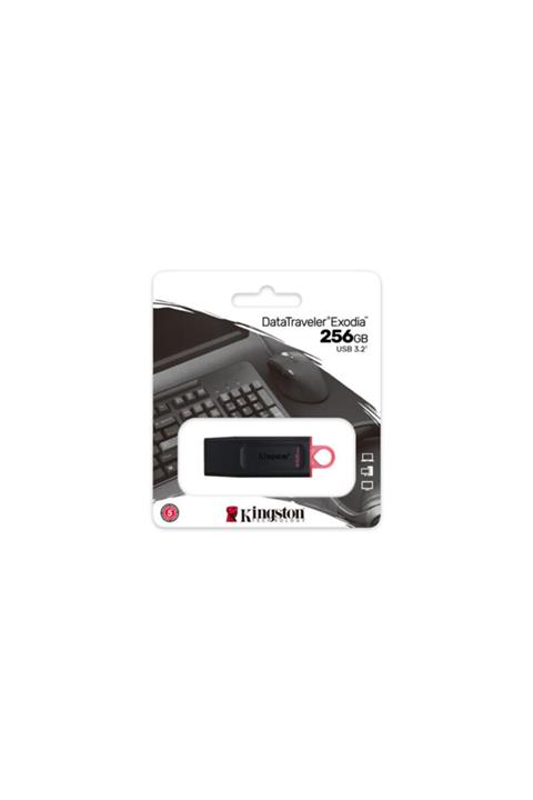 Kingston Dtx-256gb 256gb Usb3.2 Gen 1 Datatraveler Exodia (black + Pink)flash Bellek