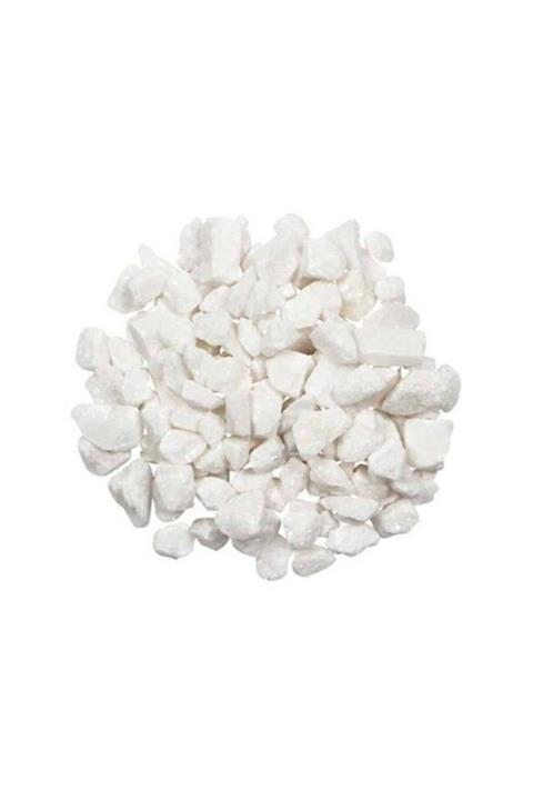Aker Hediyelik Beyaz Dekoratif Teraryum Taşı 500gr Renkli Saksı Akvaryum Çakıl Taşı El Işi Süsleme Malzemeleri