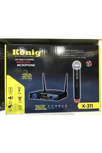 König K-311 El Tek Kanal Uhf Telsiz Mikrofon