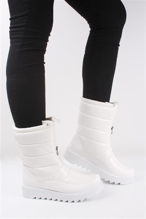 FG FUGASHOE Kadın Beyaz Kar Botu