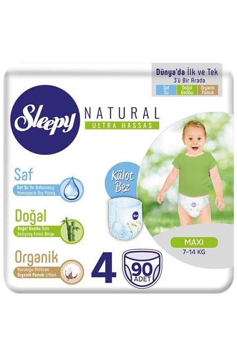 Sleepy Natural Külot Bez 4 Numara Maxi 90 Adet (7-14 Kg)