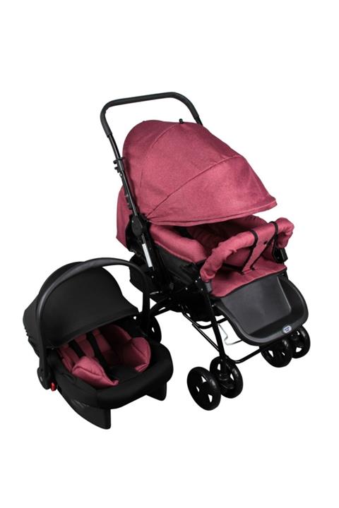 NORFOLK Diamond Baby Brugge Travel Sistem Çift Yönlü Bebek Arabası - Fuşya