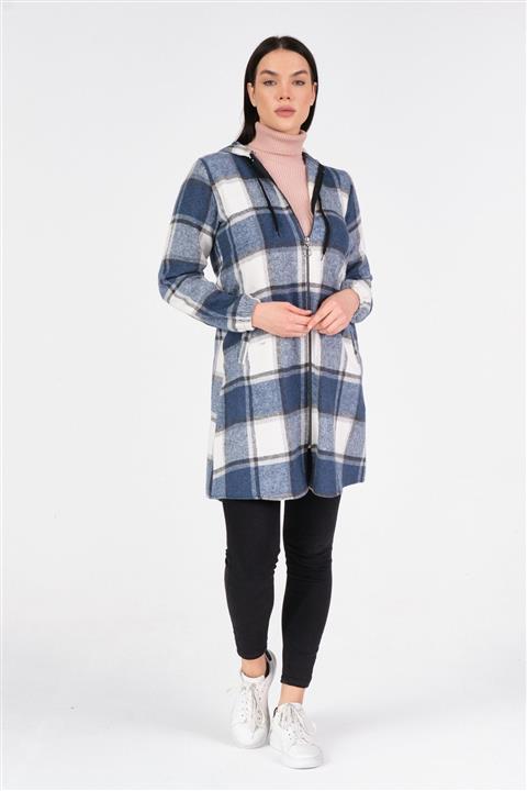 NurEmin Ekose Oduncu Kapüşonlu Hırka