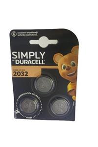 Duracell Düğme Pil 2032 3'lü