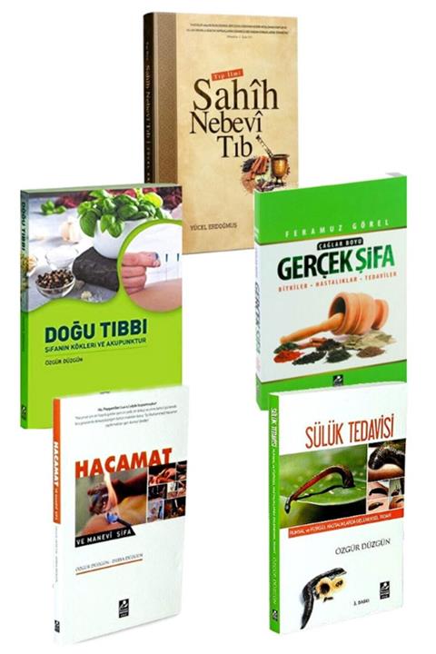 Mercan Kitap Sağlık ve Şifa Seti Hacamat Sülük Tedavisi Doğu Tıbbı Sahih Nebevi Tıp 5 Kitap