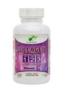 Yurdavit Hidrolize Collagen (kolajen) Type (tip) 1-2-3 Hyaluronic Acid Vitamin C 100 Tablet