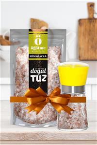 Doğaltuz Tuz & Karabiber Değirmeni Kısa Sarı + 1kg Orijinal Himalaya Tuzu Öğütme Granül Form