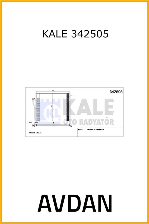 AAVDAN Klima Radyatörü X5×6 5.0d 08+ Al Al