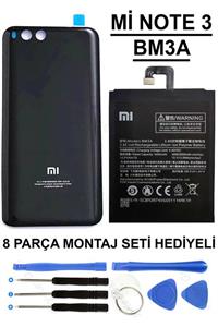 Ceykergsm Xiaomi Mi Note3 Bm3a Batarya Pil + Xiaomi Mi Note 3 Arka Kapak Batarya Pil Kapağı + Tamir Seti Siyah