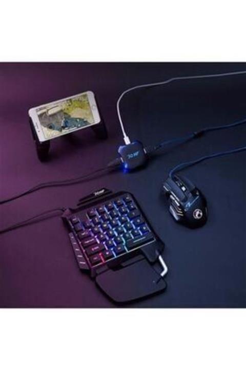 POPÜLER CEP Pubg Mobile Oyun Seti 3in1-klavye Mouse Bağlayıcı 3lü Set