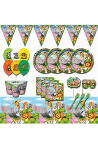 partykids Zoo 16 Kişilik Doğum Günü Parti Malzemeleri Seti