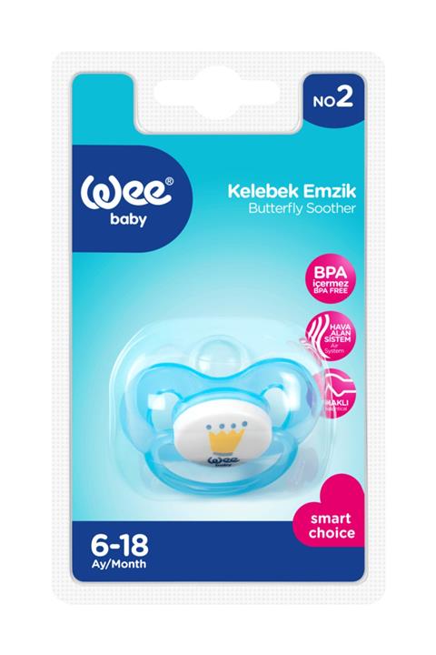 Wee Baby Kelebek Emzik Mavi 6-18ay No:2 K:159