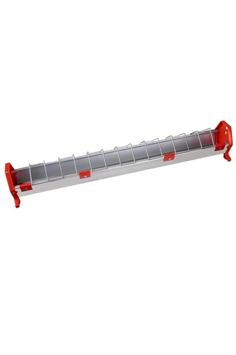 mutlu tavukçuluk Tavuklar Için Uzun Yer Yemliği Metal 75 Cm