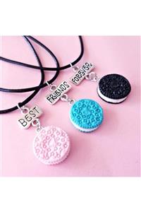 Kuzgunshop Unisex Oreo Best Friends Bff 3'lü Kolye