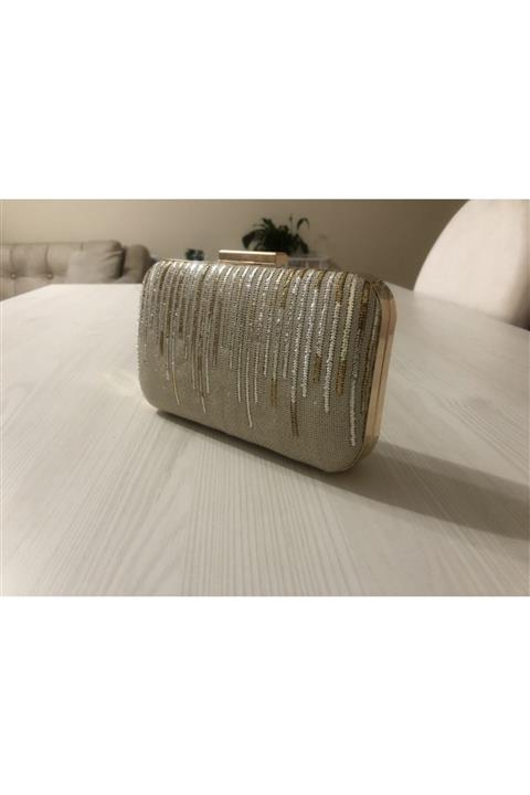 FİX BUTİK Tel Kırma Abiye Çanta