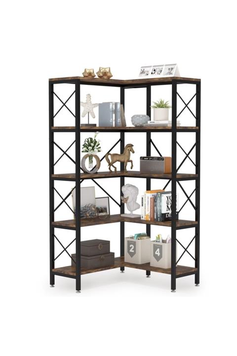 Zizuva Özel Tasarım Ceviz L Şekilli Raf