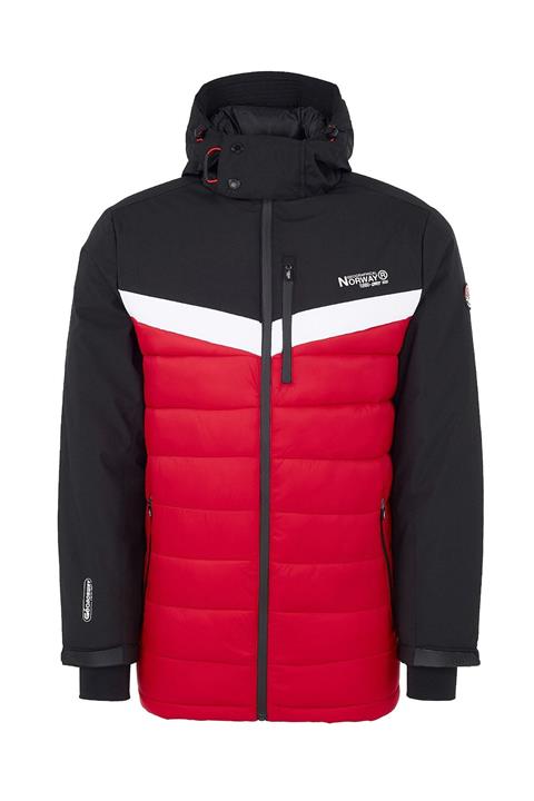 Norway Geographical Erkek Kırmızı Siyah Kapüşonlu Outdoor Parka