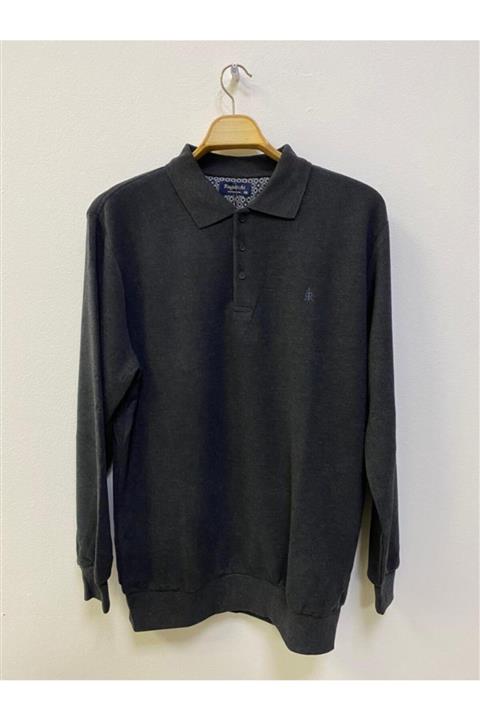 rugatchi Büyük Beden Pamuklu Polo Yaka Erkek Kazak. Battal Beden Pamuklu Erkek Yakalı Kazak.