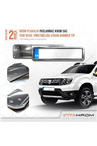 İntachrom Dacia Duster Krom Plakalık - Hummer Tip 2 Adet