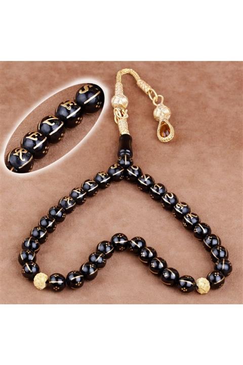 TESBİHCİBABA Isme Özel Oltu Taşı Tesbih Tb4730