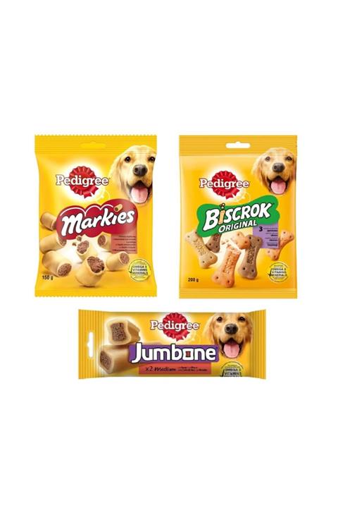 Pedigree Biscrok 200 gr - Markies 150 gr- Jumbone 200 gr  Ödül Seti