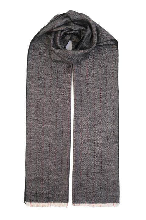 Silk and Cashmere Saf Ipek Balıksırtı Desenli Lotus Atkı 30x180