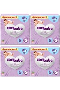 Canbebe Bebek Bezi Süper Fırsat Paketi 11-18 Kg No:5 60 Adet X 4 Lü Set