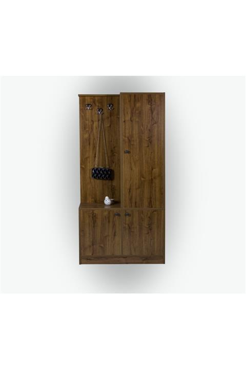 Missia Mobilya Feltre Raflı Ve Kapaklı Portmanto Ceviz