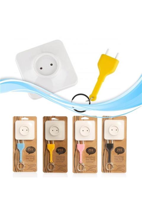 rennway Yılın Ilk Fırsatları - Yapışkanlı Priz Görünümlü Kapı Duvar Tipi Anahtarlık Askılık - ™ Beyaz At®