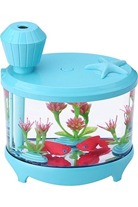 Adres Toptan Limon Yağı Serinletici Ultrasonik Akvaryum Mini Buhar Bebek Odası Nemlendirici Mavi