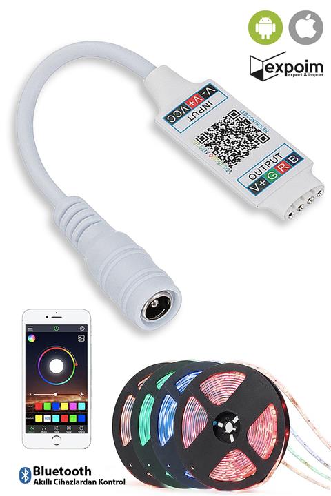 Expoim Rgb Led Kontrol Bluetooth Cihazı - Akıllı Cihazlarda Uygulama Üzerinden Kontrol