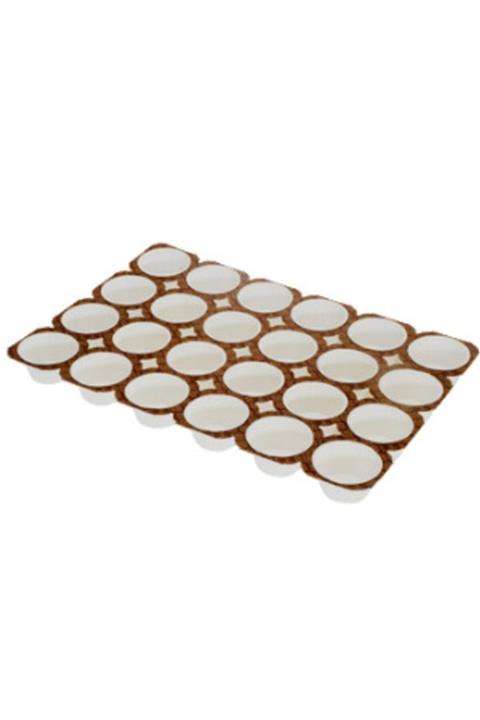 Pasta Kağıt Muffin Cupcake Mini Kek Kalıbı Tepsisi 24 Delikli