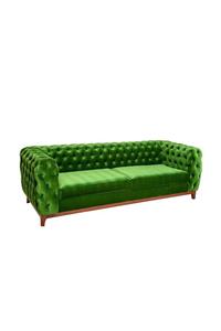 3A Mobilya Emerald Green Modern İtalyan Design Chesterfield 230X90X80 CM