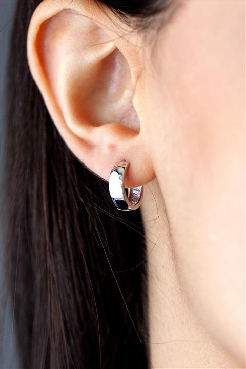 Cenova Kuyumculuk Kadın 14 Ayar Altın Küçük Boy Halka Küpe 13mm