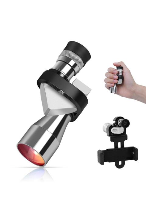Profisher 8x20 Tek Tüp Mini Optik Hd Monoküler Teleskop Mikroskop Metal