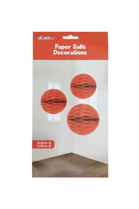 PiCare Süs Ponpon Petekli 3 Lü Set Kırmızı Pk:1 Ar1723r