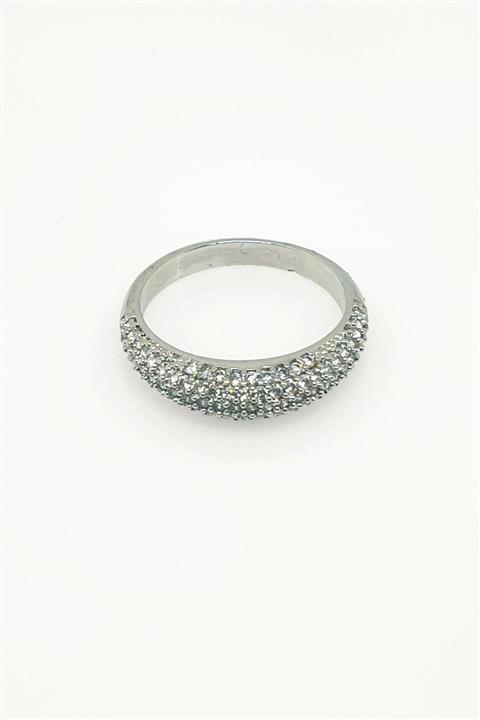 Byfurs Bombeli Zirkon Taş Silver Yüzük