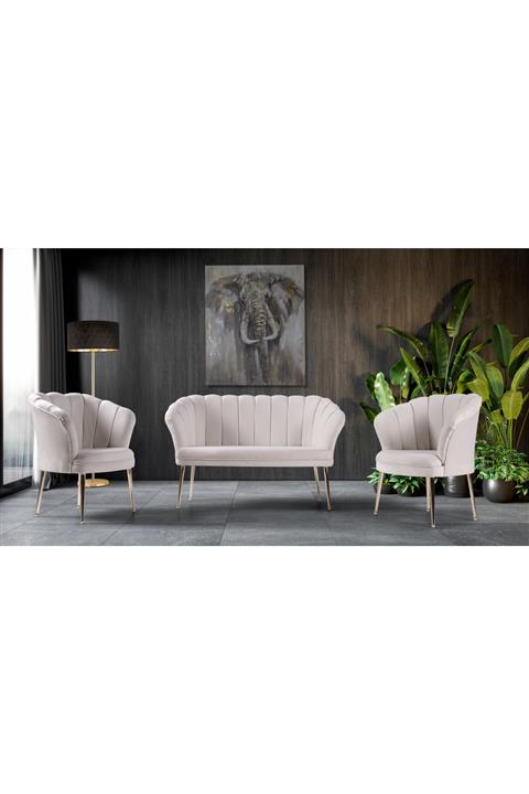 Molu Mobilya Papatya Çay Seti Koltuk Takımı 2+1+1 Balkon Ofis Salon Cafe Mutfak Mobilyası