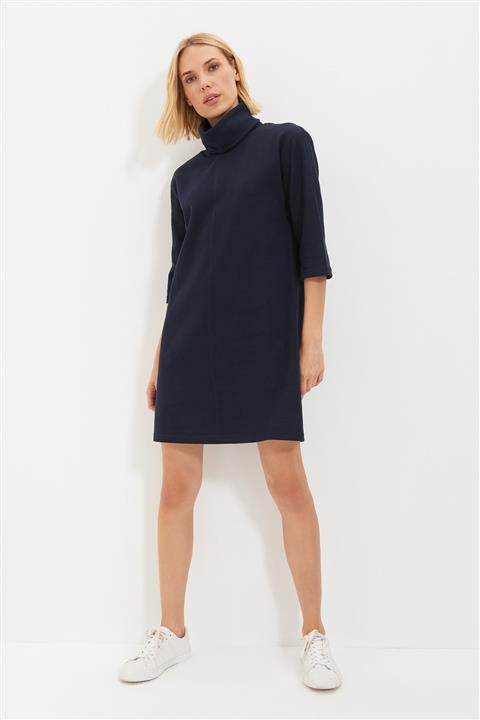 TRENDYOLMİLLA Lacivert Selanik Örme Elbise TWOAW20EL1110