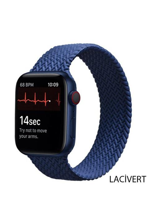 Techmaster Apple Watch 3 4 5 6 7 38 40 41mm Silikon Solo Loop Kordon Medium